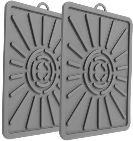 PHENOFICE 2pièces Lot de Tapis De Cuisson pour Barbecue Isolant Thermique Facilitant Le Nettoyage Et Protégeant La Plaque De Cuisson