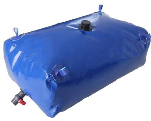 Wassertank for Schubkarre I Mobiler Outdoor-Wassersack mit Auslassventil und Antirutschmatte, Großraum-Wasserbehälter Sammelfass for alternative Notwasserlieferung