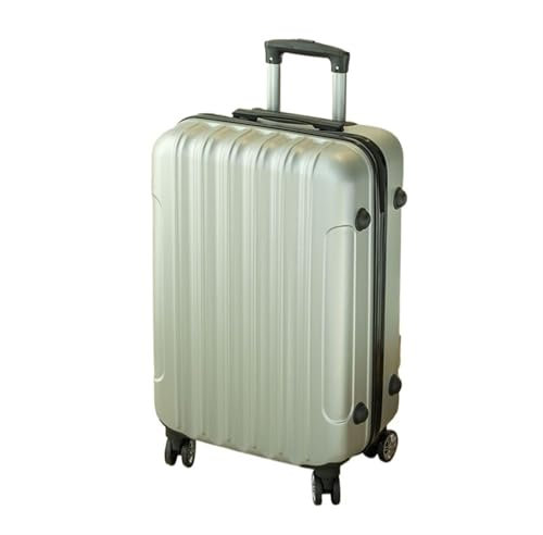 BMDOZRL Koffer Set Einfacher ABS-Koffer mit Schloss, Trolley-Koffer, Bordkoffer, universeller, leiser Radkoffer, langlebiger Reisekoffer(Silver,24in)
