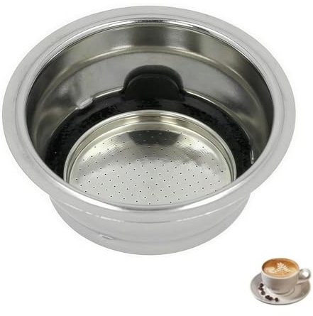 Double espresso bowl Basket Replacement for De'Longhi Espresso Machine | Easy clean 2-Cup Coffee Filter 5513281001, fits De'Longhi EC331 EC680 EC685 EC695 EC820 EC850 EC860 ECO311 espresso machines