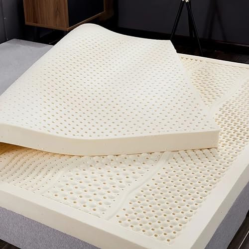 Bio-Latex-Matratze in Queen-Size-Größe, 5 cm, Hotelqualität, für Familien-King- und Queensize-Betten, inklusive 1/2/3/4 Zoll Dickenoptionen und 180 x 220 cm Bio-Bezug
