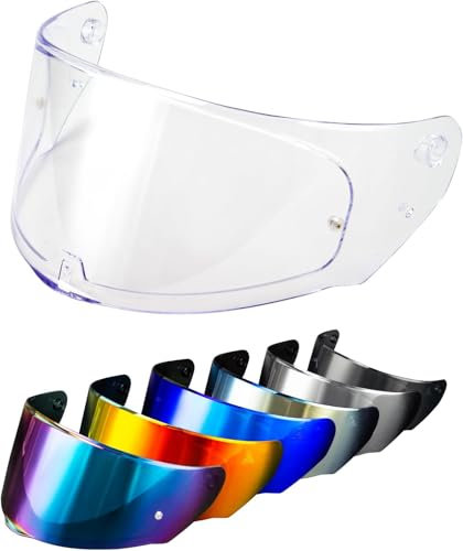 PSLER Visiera per Casco per LS2 Outer FF320 Rapid FF353 Assault FF328 Stream FF800,Visiera Colorata Accessori per Casco da Moto Ricambio(Trasparente)