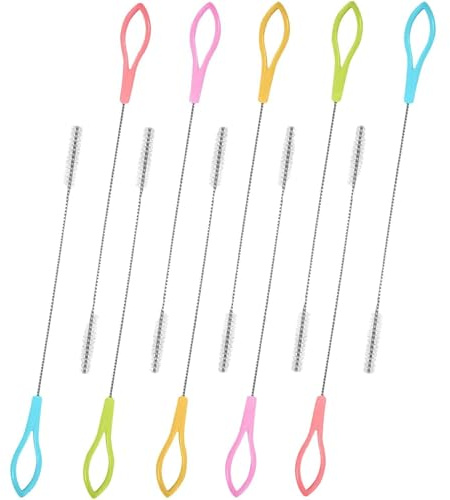 10 PCS Extra Long Bottle Brushes, Baby Bottle Brush, Straw Cleaning Brush, Straw Cleaner for Narrow Bottles, Sippy Cups, Tumblers, Water Bottles