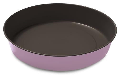 Guardini, Tortiera liscia Ø 28 cm, Acciaio con rivestimento antiaderente, Rosa, Made in Italy, Linea Bon Ton