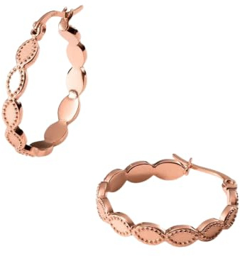 Purelei Koko Ohrringe – Damenohrringe aus langlebigem Edelstahl (14K vergoldet) – Wasserfeste Creolen – 24 mm Durchmesser – Modeschmuck für deinen individuellen Look