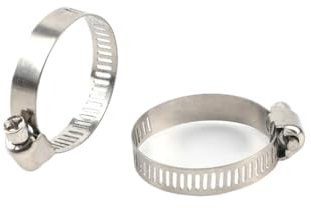 Colliers de serrage à vis sans fin 6-51 mm - Colliers de serrage réglables en acier inoxydable pour usage automobile, maritime et domestique, 178, 197 mm