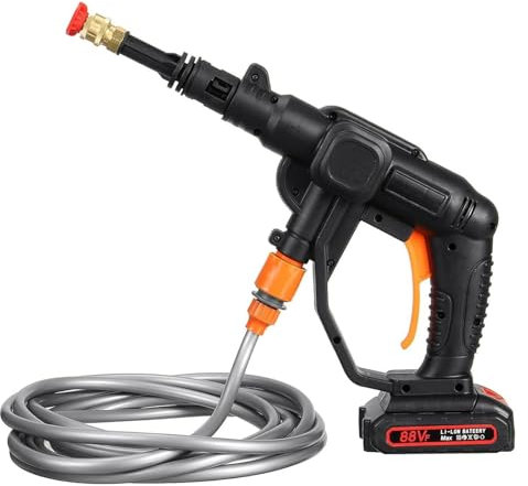 Lavadora de Alta presión, Lavadora de Coches 4000w, Ametralladora eléctrica portátil de Alta presión sin Cables para la Limpieza de Pisos de lavadoras de automóviles y riego de Jardines.