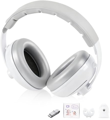 Generico 2 in 1 Cuffie Neonato Antirumore 25dB, per Protezione dal rumore, Protettori Acustici per Neonati,Regolabili Cuffie Protezione Dormire Bambini, per L'uso Quotidiano E In Viaggio.