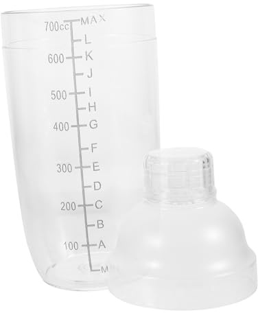 FIXOSHEE Shaker Cocktail Trasparente per Bar e Casa Mixer per Drink e Milk Tea con Misurino Graduato Spessa Sigillata e Antigoccia Facile da e Usare