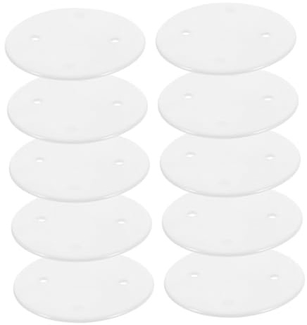 Kisangel 25 pièces Cache-prise Octogonal Blanc Cache-câble Plafond Rond Facile à Installer Protection Esthétique pour Domicile et Bureau de Gestion Électrique Polyvalente