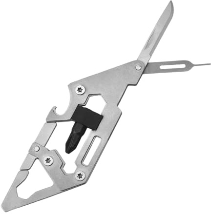 Carabiner Multi Tool – Edelstahl Clips Gadget | Climbing Carabiner für Camping Hiking Outdoor Climbing Fishing Daily Commuting Road Trip | Tragbares Multifunktions-Schlüsselanhänger Zubehör