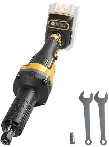 Cordless Die Grinder Compatible with Dewalt 18V 20V, Brushless Electric Straight Grinder 24000 RPM with 4 Variable Speeds for Rust Removal Grinding Polishing Deburring (No Battery)