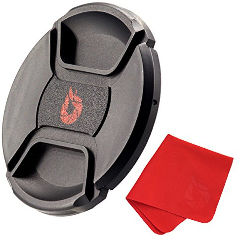 82mm Snap-On Center-Pinch Lens Cap, Extra Strong Springs, Camera Lens Cover, Made from 100% Recycled Plastic - Compatible with Nikon, Canon, Sony & Other DSLR Cameras