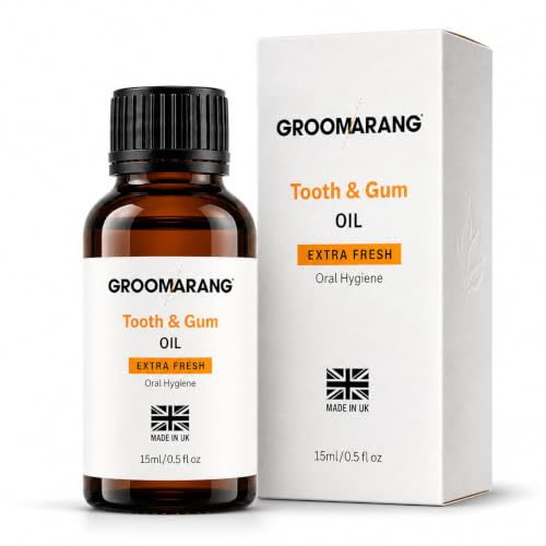 Groomarang Tooth & Gum Oil - Made from 100% Pure Botanical Oils for Bad Breath & Gum Support 15ml