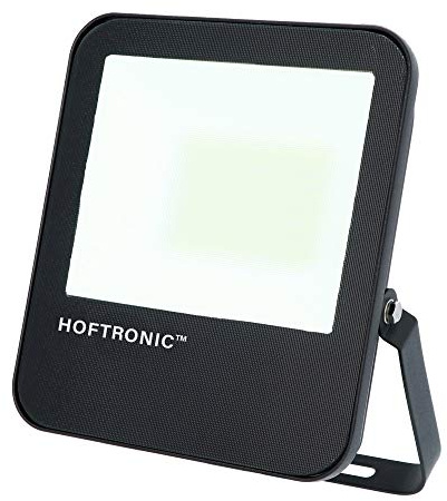 HOFTRONIC - Luxor LED strålkastare - 50 Watt 8000 Lumen (160lm/W) - Antireflex - IK06-6400K Dagslys hvid - IP65 vattentät - Arbetslampa