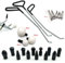 Houshan Paintless Dent Repair Tools 6 Pieces of Dent Removal Rods with Awl Head Paintless Dent Removal Kit Car Auto Body Dent Removal of Hail Dents and Door Ding (3pcs Rod 20 pcs Pen)