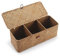 Panier Rangement Jonc de Mer avec Couvercle Rectangulaires Malle en Osier avec Compartiment pour Organiser des Jouets de Collation en Papier Toilette