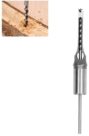 Foret à mortaiser à trou carré en acier allié Ciseau à mortaiser réglable Outil électrique à bois pour perceuses à trou carré et machines à tenon carré(6.4MM)
