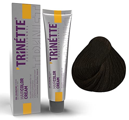 Trinette Professionelle No 6.0 Intensiv Mörkblond Permanent Hårfärg Kräm 100 ml – Intensiv Täckning, Djupa Naturliga Färgresultat, Långvarig Färg, Jämn Salongsfinish