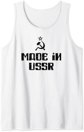 Made in USSR Sowjetunion Flagge Fahne Hammer Sichel Russland Tank Top