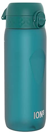 ion8 Botella de Agua, 750ml, Deportiva, a Prueba de Fugas, Fácil de Abrir, Cerradura Segura, Asa de Transporte, Apta para Lavavajillas, Agarre Contorneado, Sin BPA, Neutro en Carbono, Aguamarina