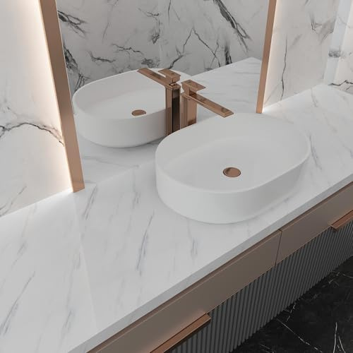 JSEVEM 40CM×3M Dicker Weiß Grau Marmor Tapete Selbstklebend Marmortapete Möbel Klebefolie Steinoptik Selbstklebende Klebetapete Marmoroptik Vinyl Wasserfest Möbelaufkleber Granit Küche Bad Wandtapete