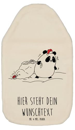 Mr. & Mrs. Panda Personalisierte Wärmflasche Panda Weihnachten - Weiß