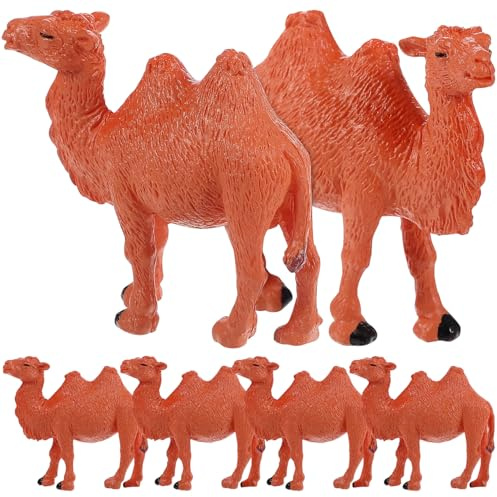 Toyvian 24 Stück Mini-Simulation Kamel Wildtiere Figuren Kamel Modell Statuen Kinder Zylinder Miniaturen Spielzeug Für Kinder Spielzeug Requisiten Figuren
