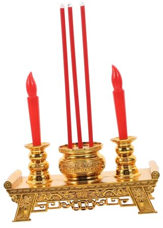 Holibanna 2stücke Buddhistische Kerzenlampe Für Meditation Und Dekoration Flammenlose Chinesische Kerzenlampe Für Haus Büro Und Spirituelle Anlässe Batterie Warmes Licht Für Einen