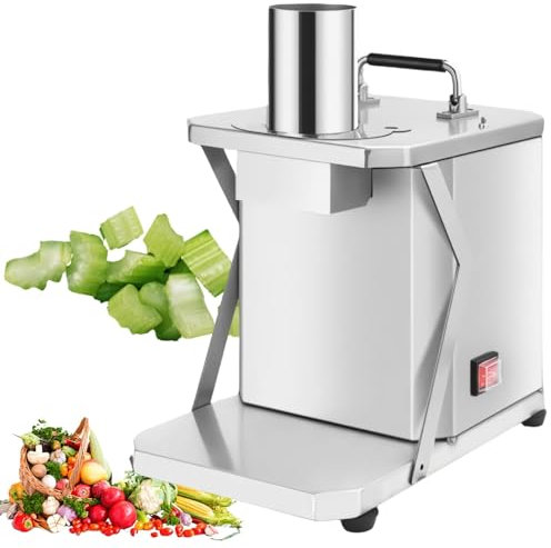LFfwynog Coupe-légumes 200W, Hachoir à oignons Pro, Hachoir Alimentaire Professionnel, Hachoir à légumes Multifonctionnel, Facile à Nettoyer,8mm