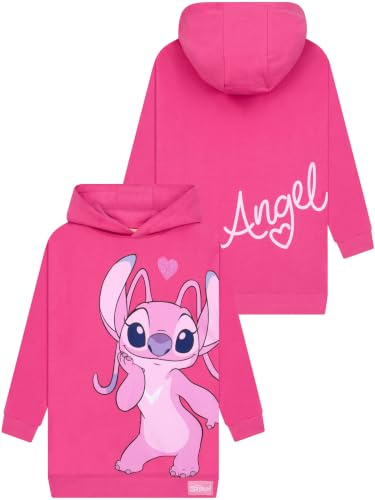 Disney Pull Stitch | Stitch Et Angel Sweat Enfant Fille | Long Sweats à Capuche Fille | Stitch Vetement Fille | 5 A 13 Ans
