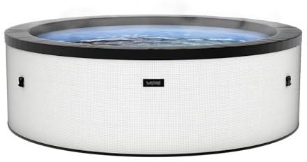 Wave Eco Foam SPA | SPA portátil al Aire Libre con Calentamiento rápido | Material de PVC Duradero | Fácil configuración (Tahoe, Guijarro Blanco | 6 Personas)