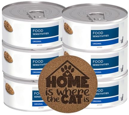 AETN Creations Sensitive Care Style Wet Cat Food Bundle – 6x156g Chicken Recipe with Exclusive AETN Cat Quote Coaster