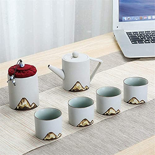 Théière en fonte avec infuseur Tasse à thé en céramique Théière de style japonais avec poignée et ensemble de tasse à thé Service à thé de l'après-midi Décoration de la maison Cadeau de pendaison de