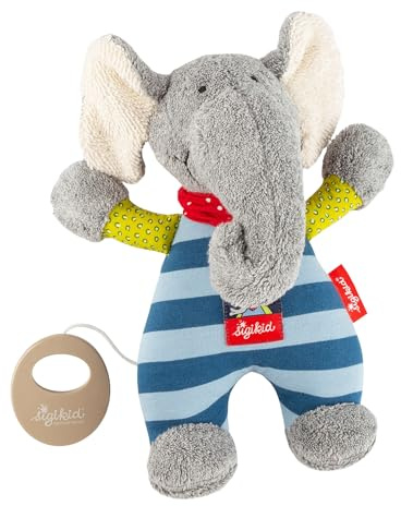 sigikid Spieluhr mit Wunschmelodie - Geschenk zur Geburt oder Taufe - Einschlafhilfe für Babys ab Geburt Tröster Kuscheltier Babyspielzeug