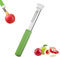 GegXcn Apple Corer and Slicer, 2-in-1 Peeler and Corer for Fruits & Vegetables, Ideal for Apples, Potatoes, Onions, Tomatoes, Pineapples, Zucchini and Pears, Green Long Handle Design