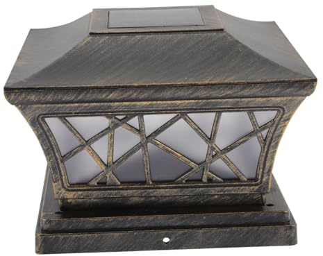 EXHUMKY Luz Solar Exterior Potente Lámpara De Decorativa Farola Solar De Para Césped