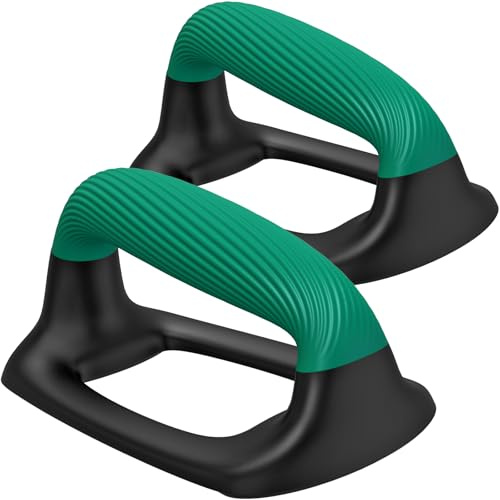 Kipika Barre per flessioni, supporti per flessioni con manico in plastica morbida ispessita, base stabile e antiscivolo, maniglie per flessioni perfette per l'allenamento della forza del pavimento (E
