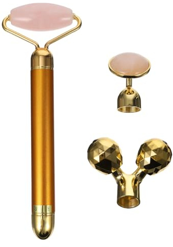 BATHVEVE 1 Set Massaggiatore in Naturale con Ergonomico Strumento Elettrico per Massaggio Facciale Antirughe e Relax Muscolare per e Regali