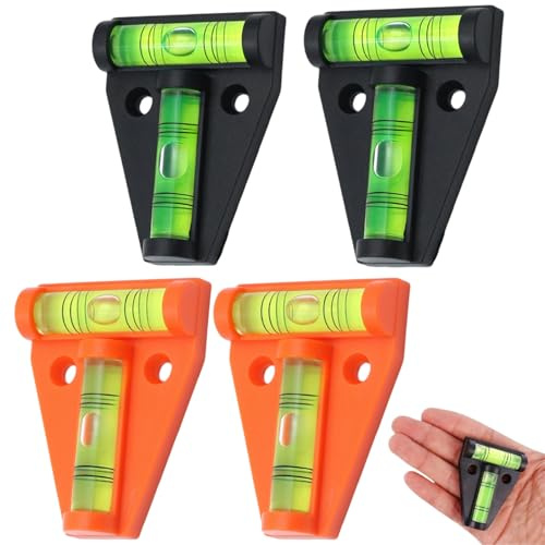 4-Pi/ece Set T Type Spirit Level,Caravan Spirit Level Small,Caravan Levelling Motorhome Gadget,Level Tool,Bubble Leveling Device,Caravan Leveller Device,Mini Caravan Leveller Devices