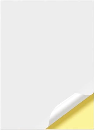 50 Blatt Sticker Papier zum Bedrucken Klebeetiketten A4 Etiketten, Selbstklebende Etiketten für Tintenstrahl- und Laserdrucker - Ideal für Versandetiketten, Aufkleber und DIY-Projekte