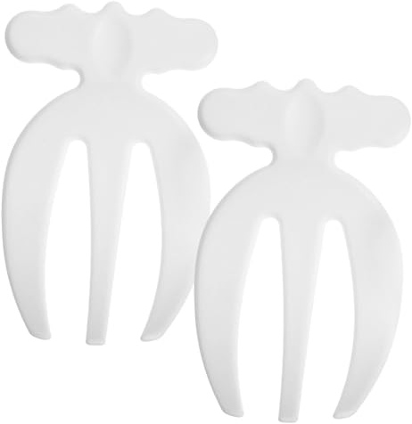 VALICLUD Tenedores para Ensalada de Plástico de Color Claro, Garra Corta Reutilizable, Herramienta de Cocina para Servir Verduras, Set 2 Piezas, Adecuado para Fiestas y Restaurantes