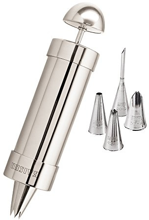 Original Kaiser La Forme Plus Creme-/ Garnierspritze Set 6-teilig, Tortenspritze mit 5 verschiedene Edelstahl-Tüllen, spülmaschinengeeignet