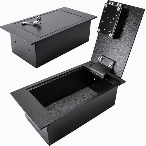 Barska 0.22 Cu. Ft. Hidden Floor Safe with Key Lock – Solid Steel Construction, Concealed Design, Dual Locking Bolts – Secure Storage for Home, Business, Jewelry, Cash & Valuables - Hidden Safe