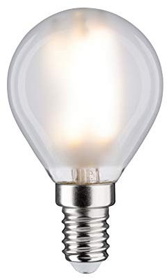 Paulmann 28728 Lampe LED sphérique 5 watts gradable Ampoule Dépolie, Blanc Éclairage synthétique Lumière 4000 K E14