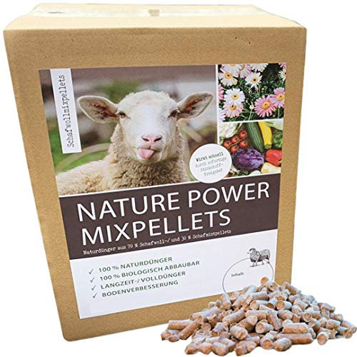 Nature Power Mixpellets 70% Schafwollpellets 30% Schafmistpellets 2500g / 2,5kg Biologischer Naturdünger Universal Obstdünger Pflanzendünger Gemüsedünger Langzeitdünger Kräuterdünger
