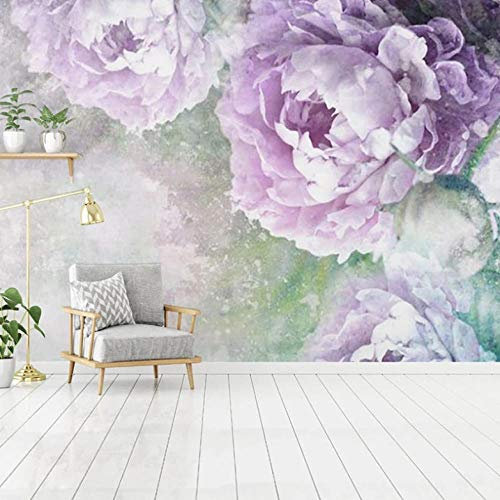 Papier Peint Chambre Adulte Pas Cher Magnifique Pivoine Rose,150X100Cm Personnalisé Papier Peint Paysage Papier Peint Non Tissé Tv Toile De Fond Chambre Canapé Balcon Jardin Peinture Murale