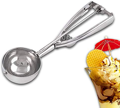 NEU Cuillère à Glace en Acier Inoxydable 22 cm Rouge - 1 Unité