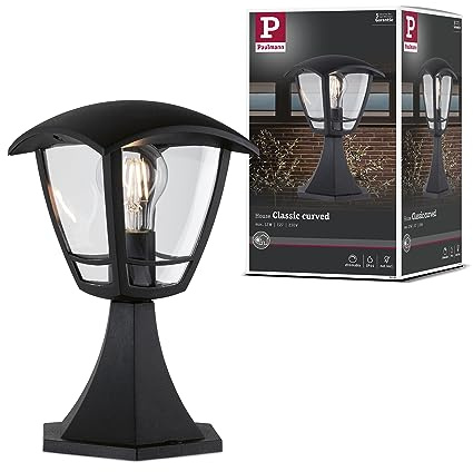 Paulmann House Minipoller Classic curved, IP44, max 12 W, 230V, E27, Stehleuchte, Pollerleuchte
