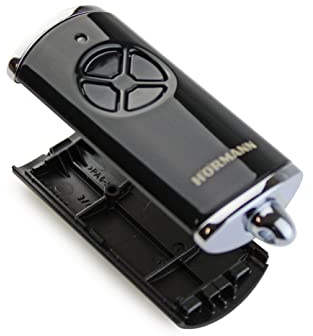 Hörmann Handsändare skydd HSE4BS högglans svart krom 4510782 tomt hölje utan batteri utan kretskort, reservdel övre och nedre skal